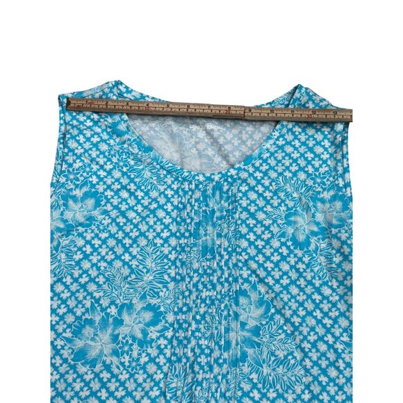 Lands End Womens Sleeveless Floral Top M - Picture 9 of 11